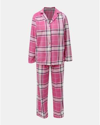 Růžové kostkované dvoudílné pyžamo M&Co