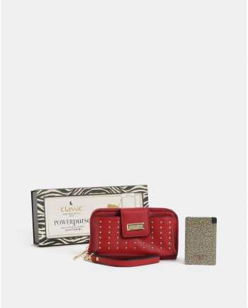 Červená peněženka s powerbankou 2000 mAh v dárkovém balení Something Special