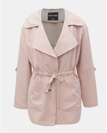 Světle růžový krátký kabát TALLY WEiJL Pedarrell