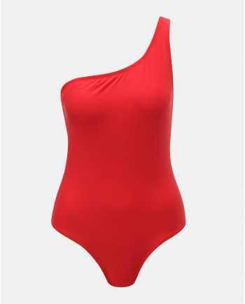 Červené jednodílné plavky VERO MODA Tricy