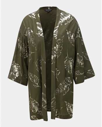 Tmavě zelené kimono s potiskem Dorothy Perkins