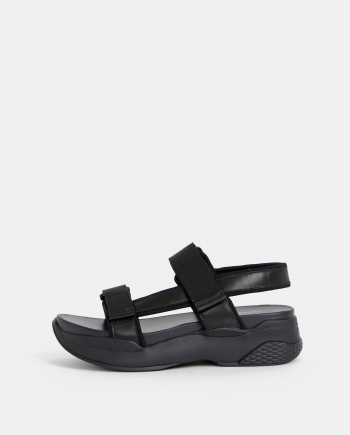 Černé dámské kožené sandály na platformě Vagabond Lori
