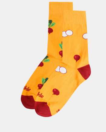 Žluté vzorované ponožky Fusakle Reďkvička
