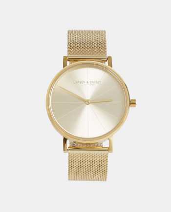 Dámské hodinky s nerezovým páskem ve zlaté barvě LARSEN & ERIKSEN