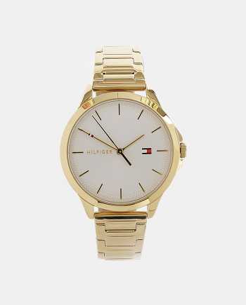 Dámské hodinky s nerezovým páskem ve zlaté barvě Tommy Hilfiger
