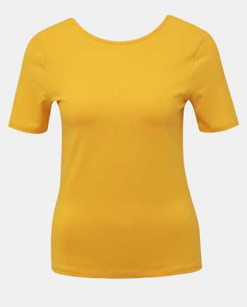 Žluté basic tričko Noisy May Elena