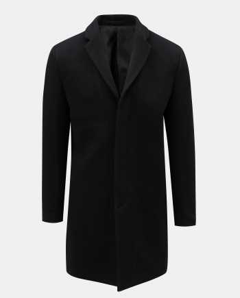 Černý vlněný kabát Selected Homme