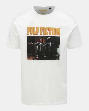 Bílé tričko s potiskem ONLY & SONS Pulp Fiction