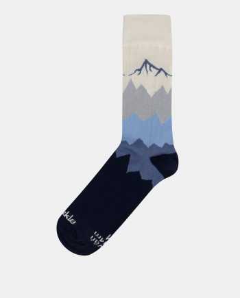 Tmavě modré unisex ponožky s motivem hor Fusakle Kriváň