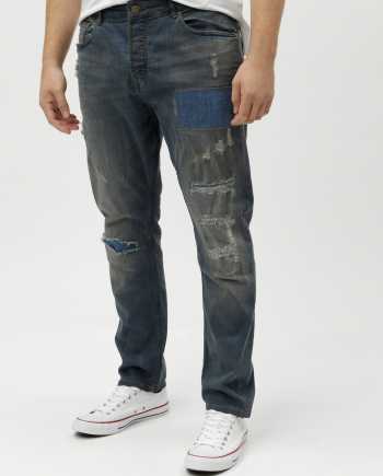 Modré džíny s potrhaným efektem ONLY & SONS