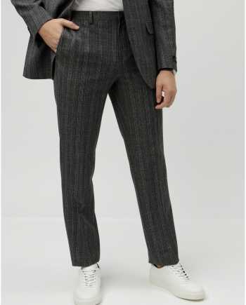 Šedé kostkované oblekové kalhoty Burton Menswear London Pow