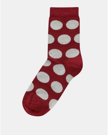 Vínové dámské puntíkované ponožky ZOOT