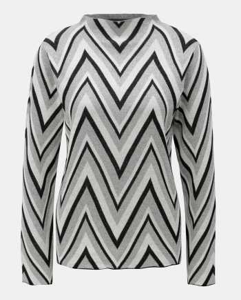 Krémovo-šedý lehký vzorovaný svetr VERO MODA