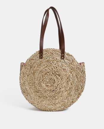 Béžová plážová slaměná taška Tom Joule Modena