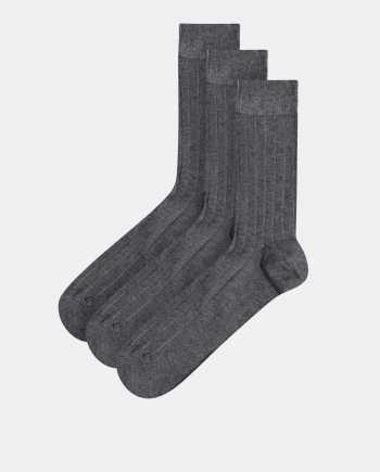 Sada tří párů šedých ponožek Selected Homme Pete