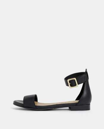 Černé kožené sandály Selected Femme Merle