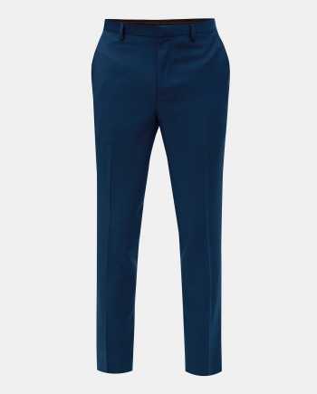 Modré oblekové slim fit kalhoty Burton Menswear London