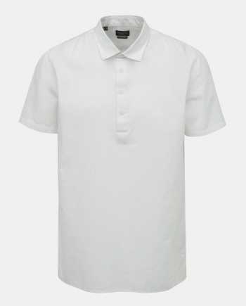 Bílá regular fit košile s příměsí lnu Selected Homme Regtune