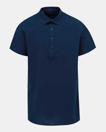 Tmavě modrá regular fit košile s příměsí lnu Selected Homme Regtune