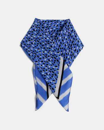 Modrý vzorovaný šátek Pieces Chia