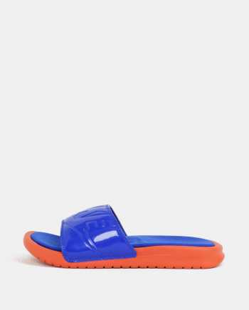 Oranžovo-modré dámské pantofle Nike Benassi