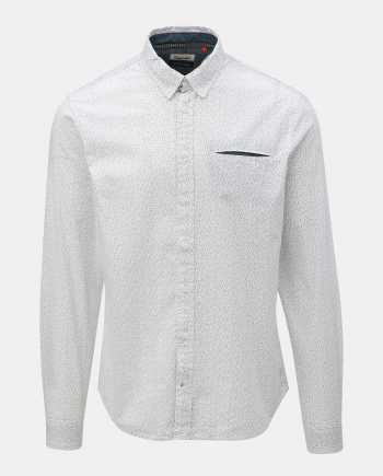Bílá puntíkovaná košile s kapsou Blend