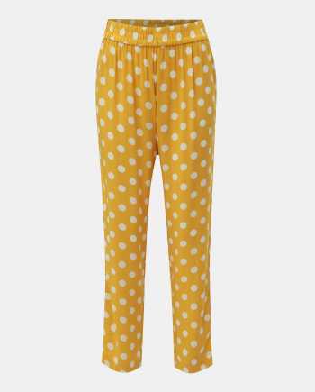 Žluté puntíkované kalhoty Jacqueline de Yong Star
