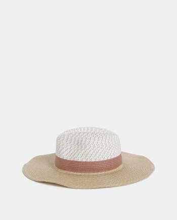 Bílo-béžový klobouk Dorothy Perkins