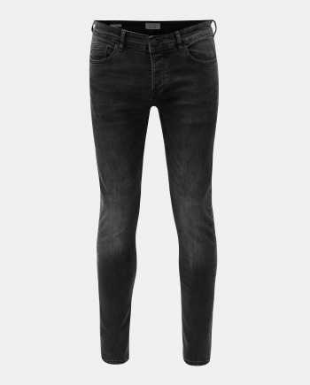 Tmavě šedé slim džíny s vyšisovaným efektem ONLY & SONS Loom