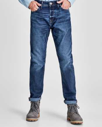 Modré žíhané comfort fit džíny s vyšisovaným efektem Jack & Jones Original