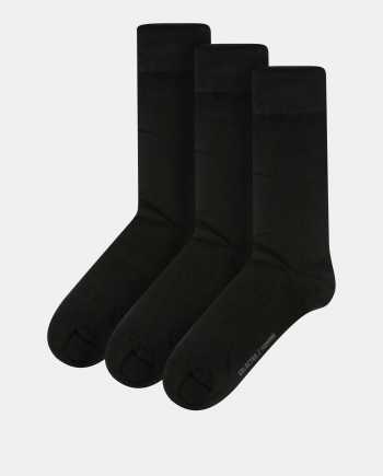 Sada tří párů ponožek v černé barvě Selected Homme Cotton