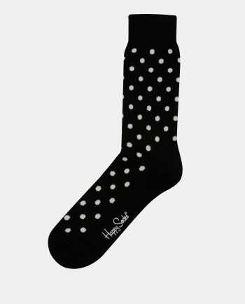 Černé ponožky s bílými puntíky Happy Socks Dot
