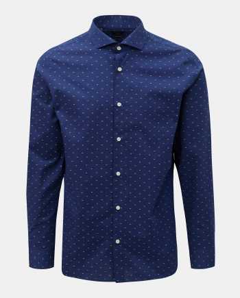 Tmavě modrá vzorovaná formální slim fit košile Selected Homme Sel-Walker