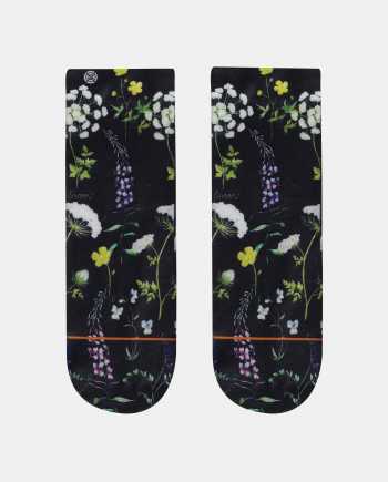 Černé dámské květované ponožky XPOOOS