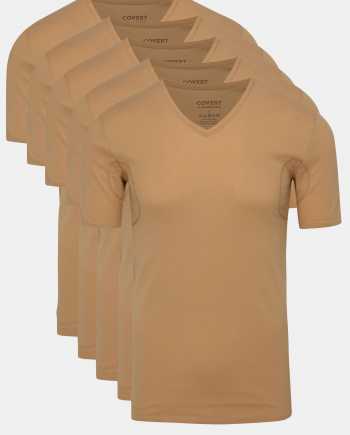 Sada pěti tělových skinny triček pod košili s potítky Covert Underwear