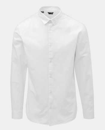 Bílá slim fit košile s příměsí lnu Selected Homme Linen