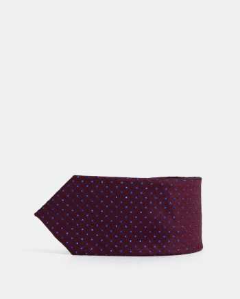 Vínová puntíkovaná kravata Burton Menswear London Glitter