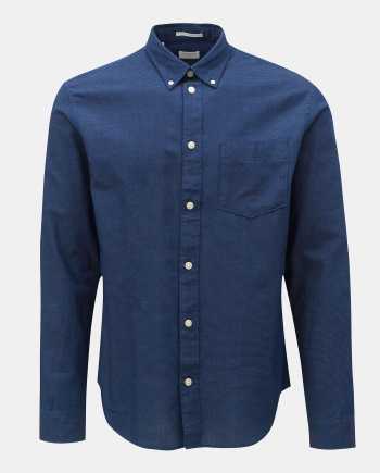 Tmavě modrá puntíkovaná regular fit košile Selected Homme Landon