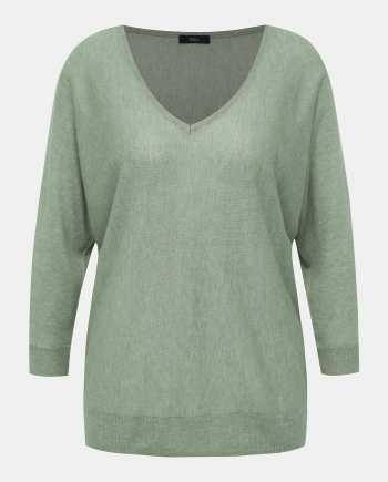 Zelený lehký svetr s 3/4 rukávem M&Co