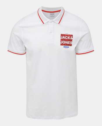 Bílé polo tričko Jack & Jones CORE Foni