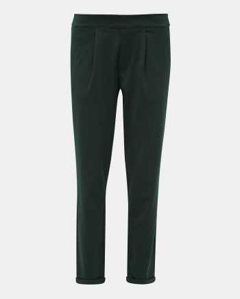Tmavě zelené zkrácené kalhoty Jacqueline de Yong Darling