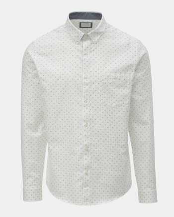 Bílá vzorovaná košile Burton Menswear London