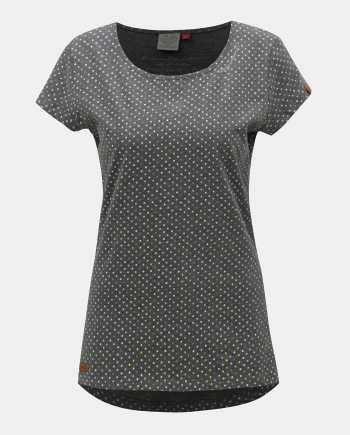 Tmavě šedé dámské puntíkované tričko Ragwear Mint Dots