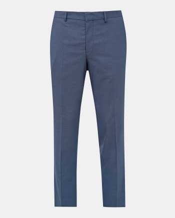 Modré oblekové vzorované slim fit kalhoty Selected Homme Logan