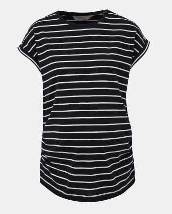Černé pruhované těhotenské basic tričko Dorothy Perkins Maternity